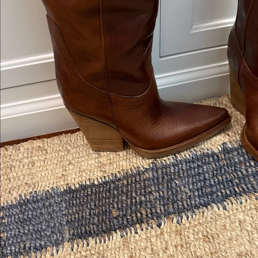 Paris Texas Brown Heeled Boots - Picture 2 of 5
